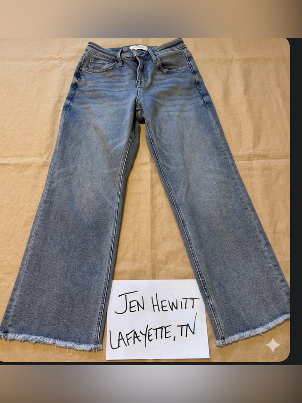 Trendy Lovervet Cropped Wide-Leg Jeans with Raw Hem